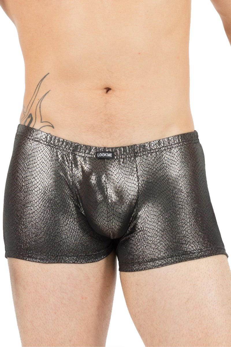 silberner Herren-Boxer Reptile 60-67 von Look Me silberner Herren-Boxer Reptile 60-67 von Look Me